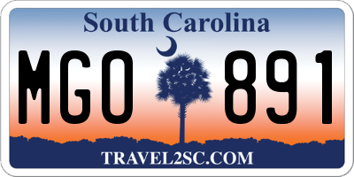 SC license plate MGO891