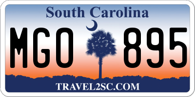 SC license plate MGO895