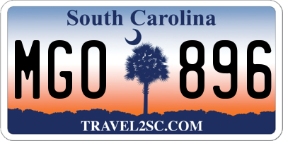 SC license plate MGO896
