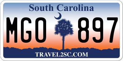 SC license plate MGO897