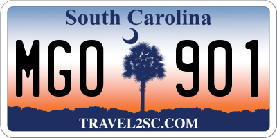 SC license plate MGO901