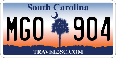 SC license plate MGO904