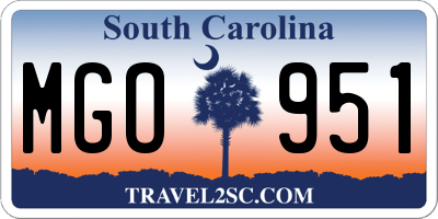 SC license plate MGO951