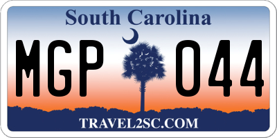 SC license plate MGP044