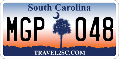 SC license plate MGP048