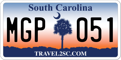 SC license plate MGP051