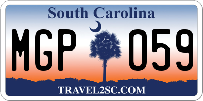 SC license plate MGP059