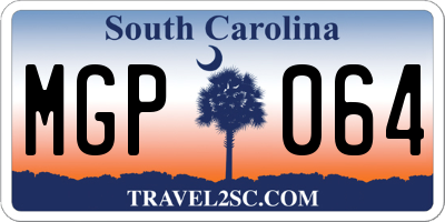 SC license plate MGP064