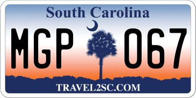 SC license plate MGP067