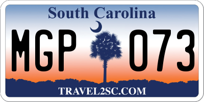 SC license plate MGP073