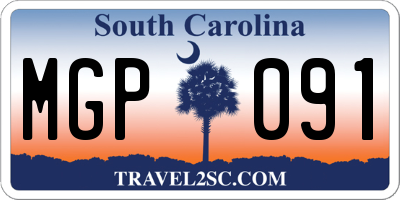 SC license plate MGP091