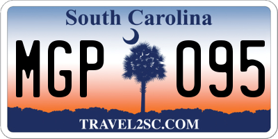 SC license plate MGP095