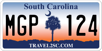 SC license plate MGP124