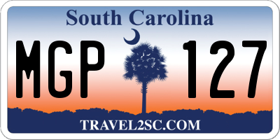 SC license plate MGP127