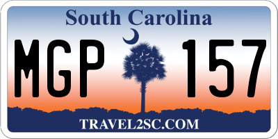 SC license plate MGP157