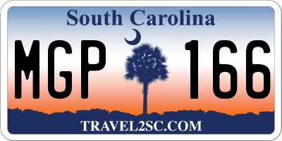 SC license plate MGP166