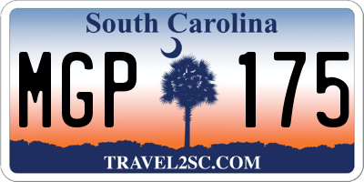 SC license plate MGP175