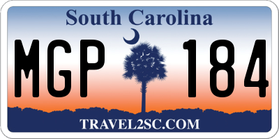 SC license plate MGP184