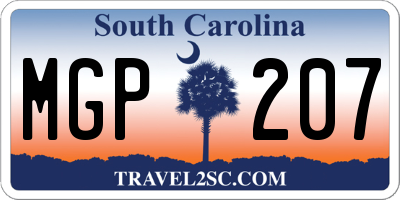 SC license plate MGP207