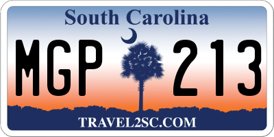 SC license plate MGP213