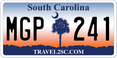 SC license plate MGP241
