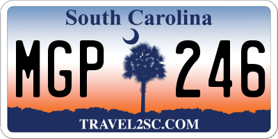 SC license plate MGP246
