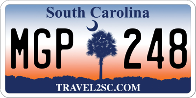 SC license plate MGP248