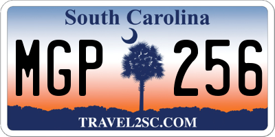 SC license plate MGP256