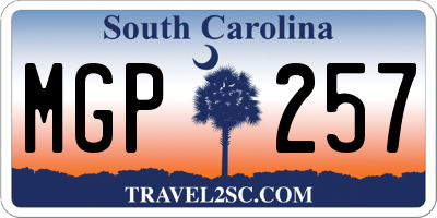 SC license plate MGP257