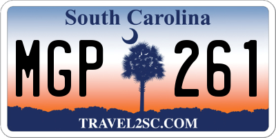 SC license plate MGP261