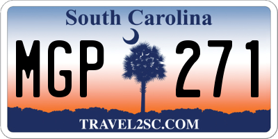 SC license plate MGP271