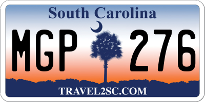 SC license plate MGP276