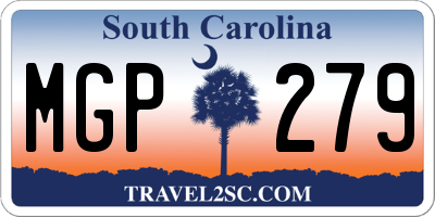 SC license plate MGP279