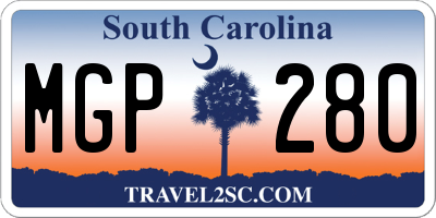 SC license plate MGP280