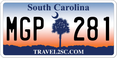 SC license plate MGP281