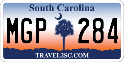 SC license plate MGP284