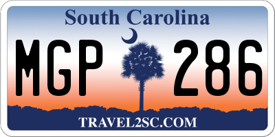 SC license plate MGP286