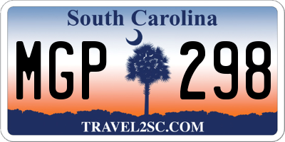 SC license plate MGP298