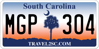 SC license plate MGP304