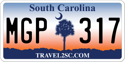 SC license plate MGP317