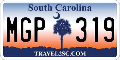 SC license plate MGP319