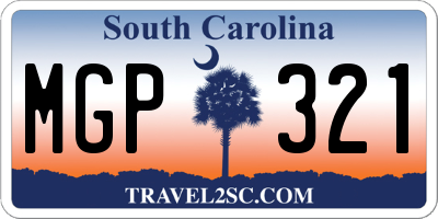 SC license plate MGP321