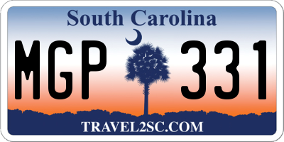 SC license plate MGP331