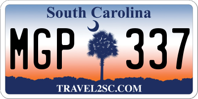 SC license plate MGP337