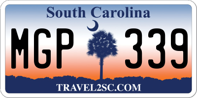 SC license plate MGP339