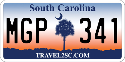 SC license plate MGP341