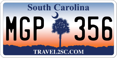 SC license plate MGP356
