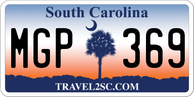 SC license plate MGP369