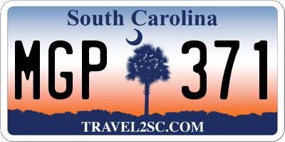 SC license plate MGP371