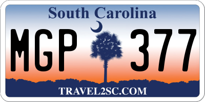 SC license plate MGP377